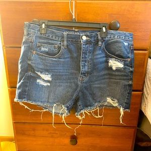 American Eagle High Waisted Distressed Shorts